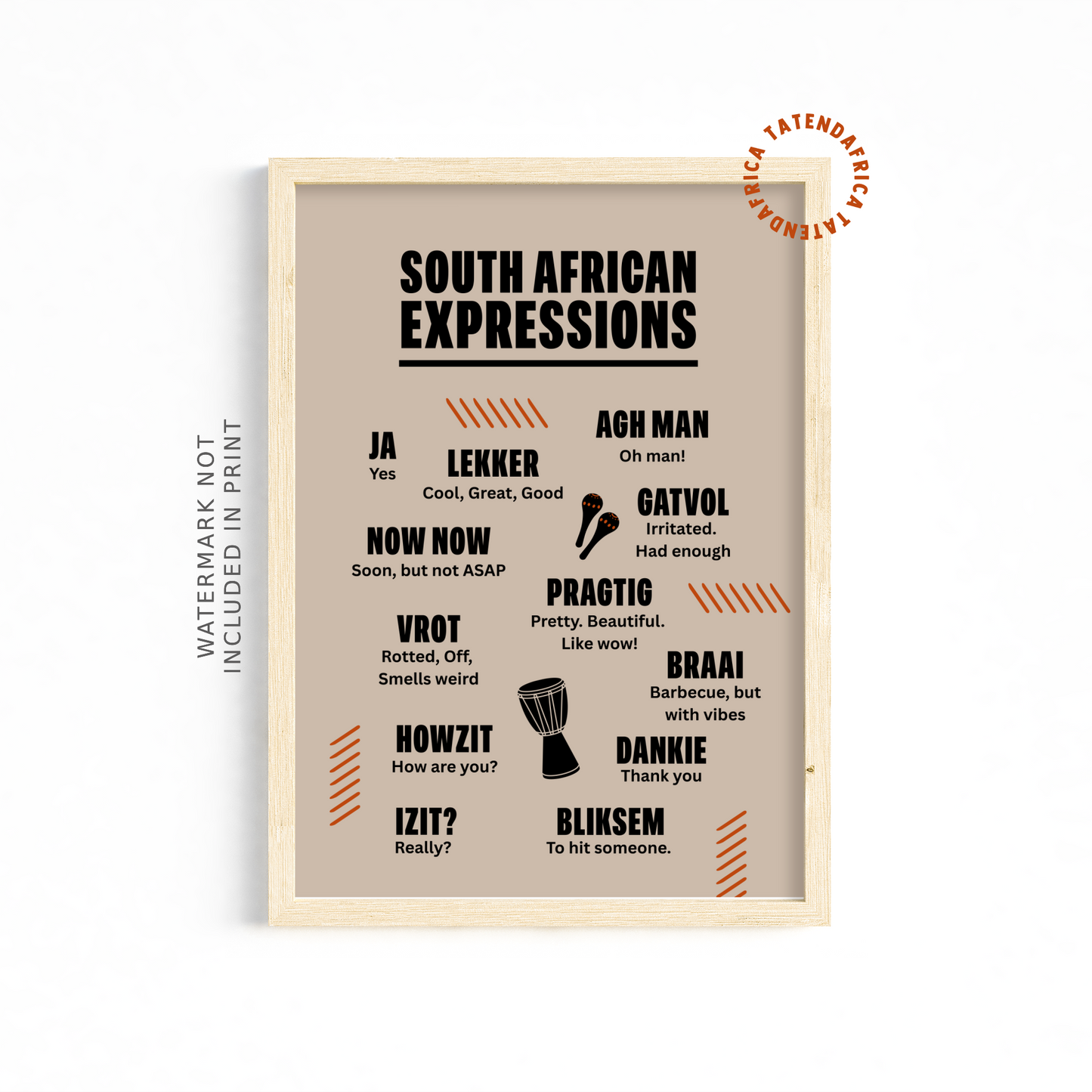 South African Expressions - Natural Brown