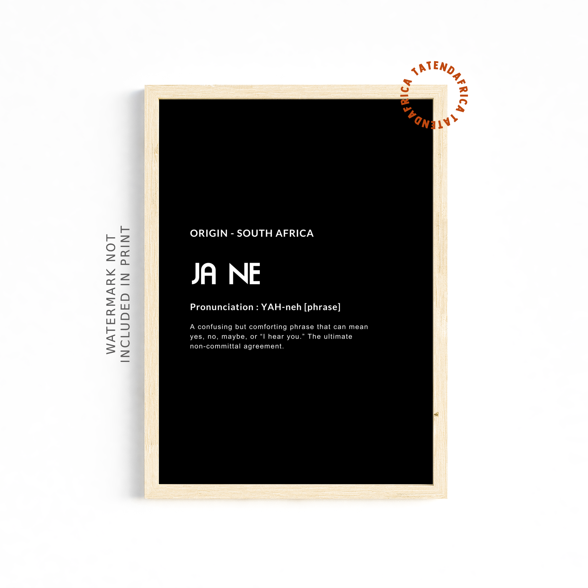 Ja Ne - Monochrome Black