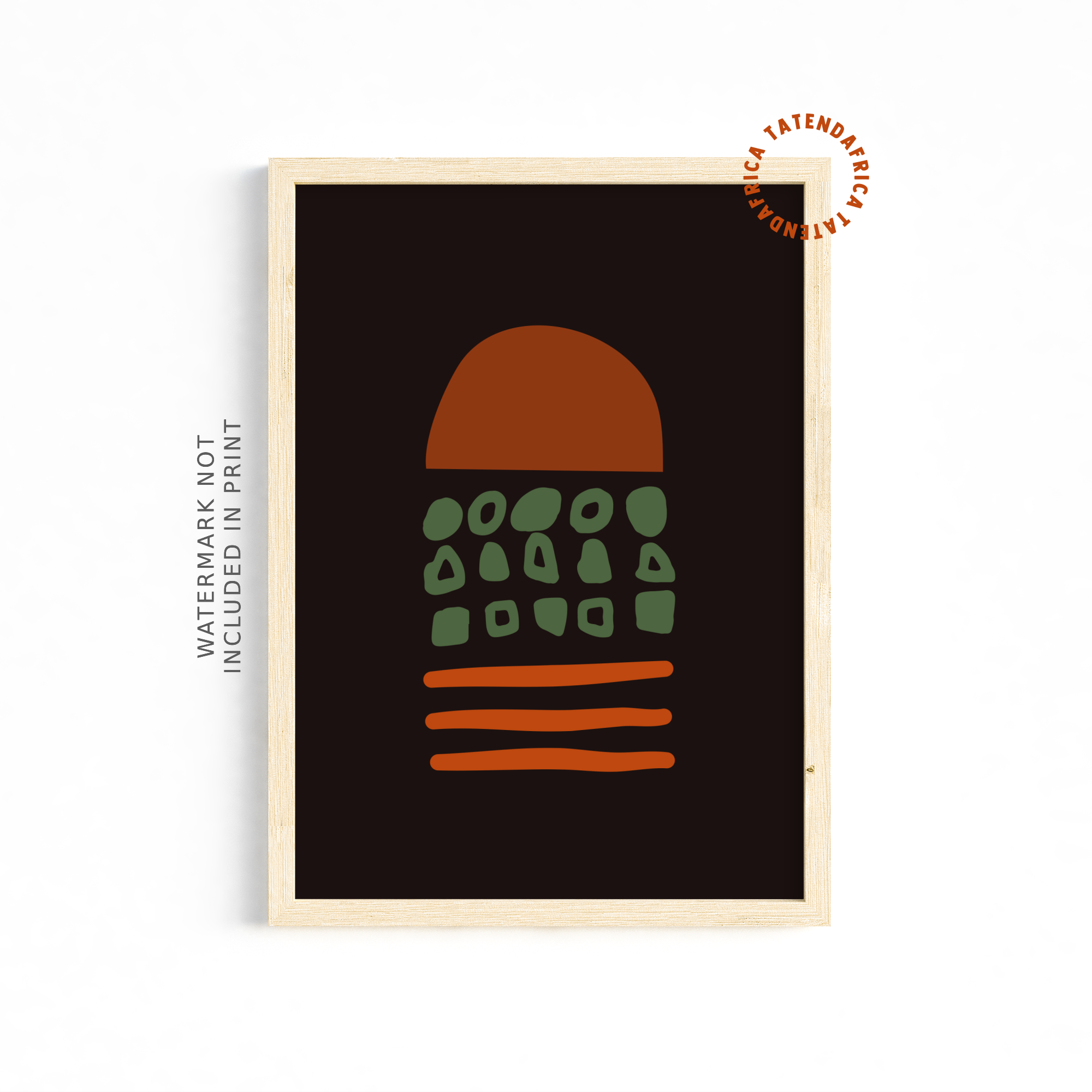 Abstract 3 - Monochrome Green Orange