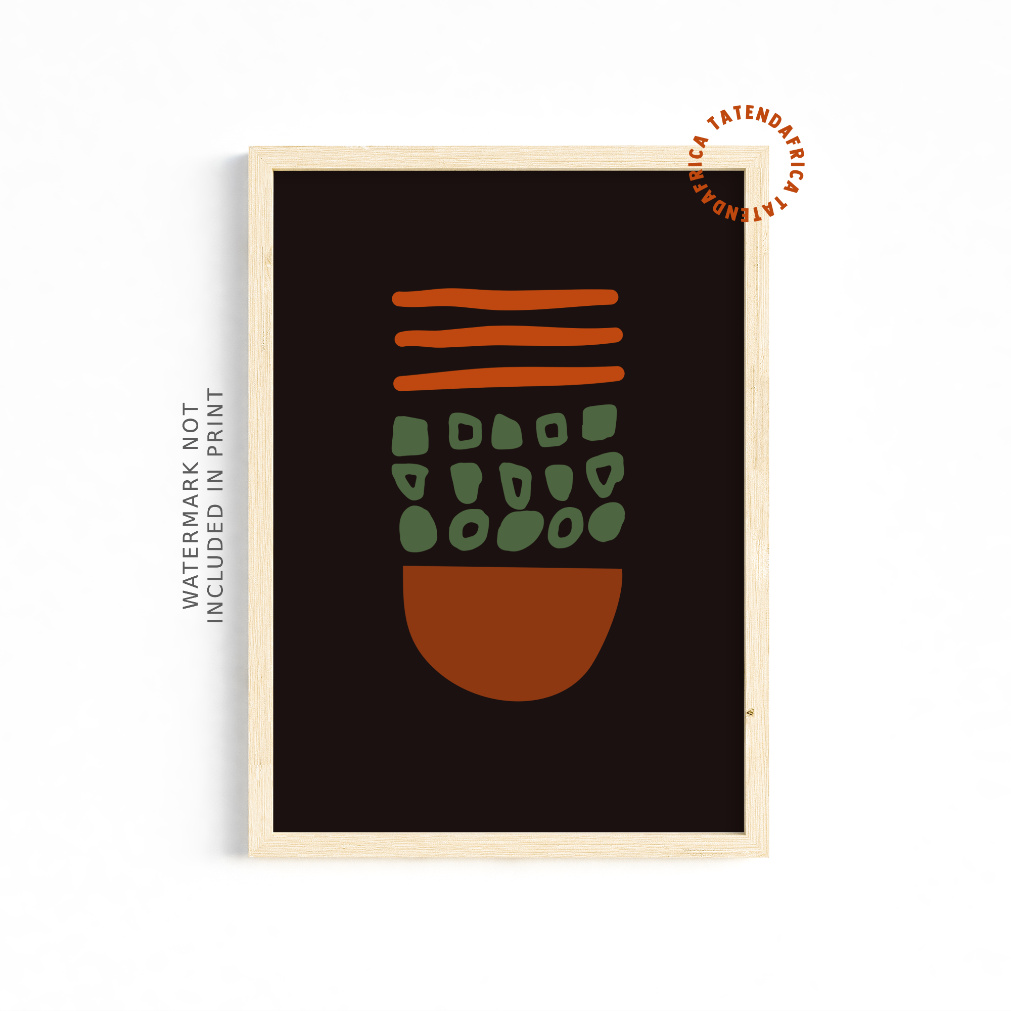 Abstract 3 - Monochrome Green Orange