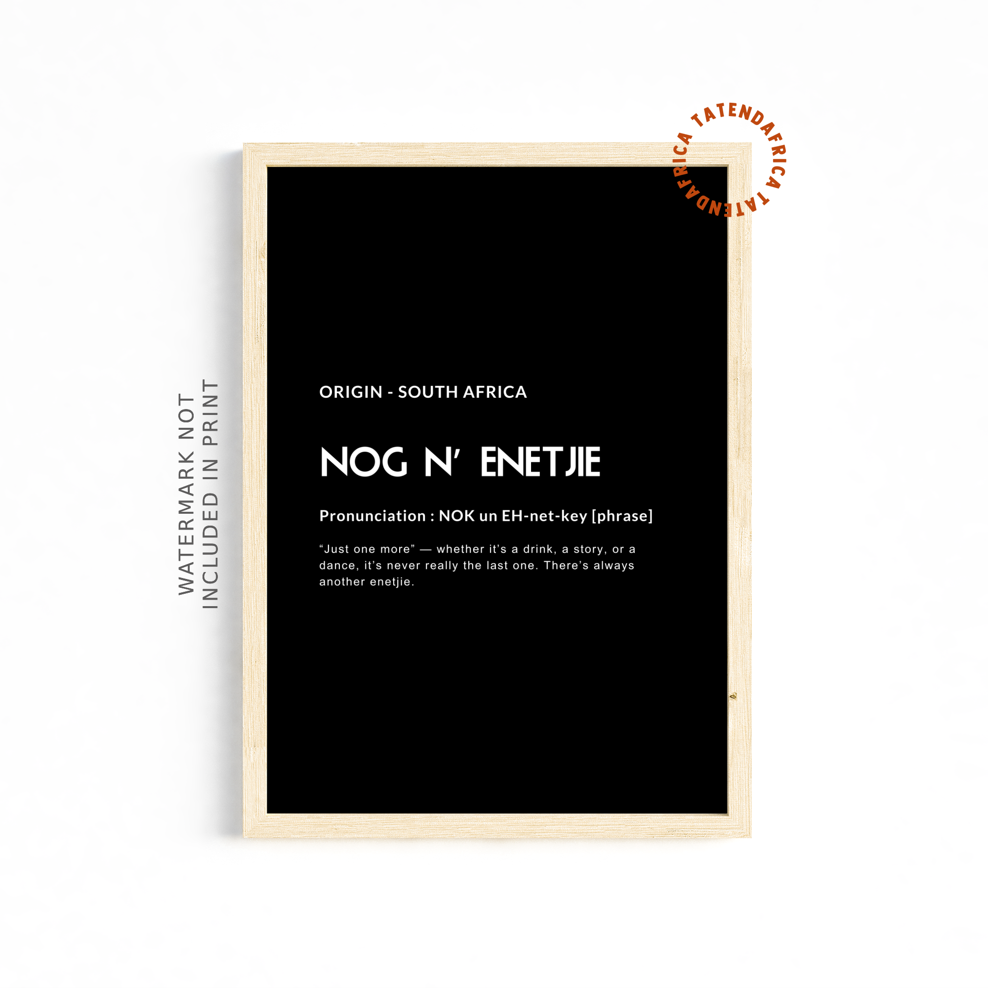 NogNEntjie - Monochrome Black
