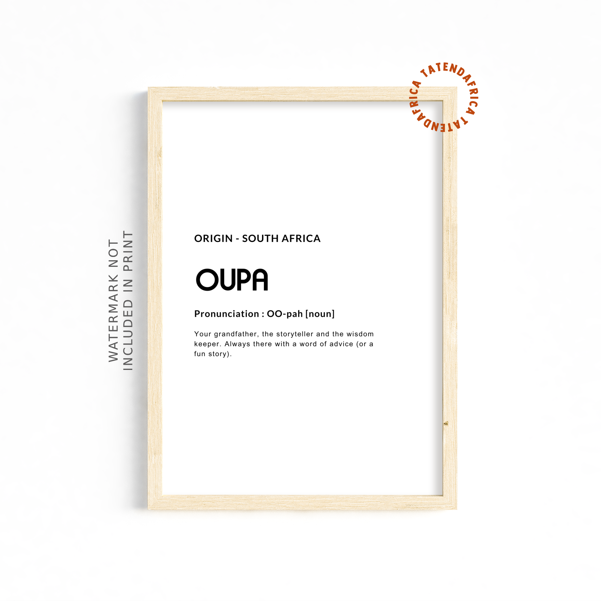 Oupa - Monochrome White