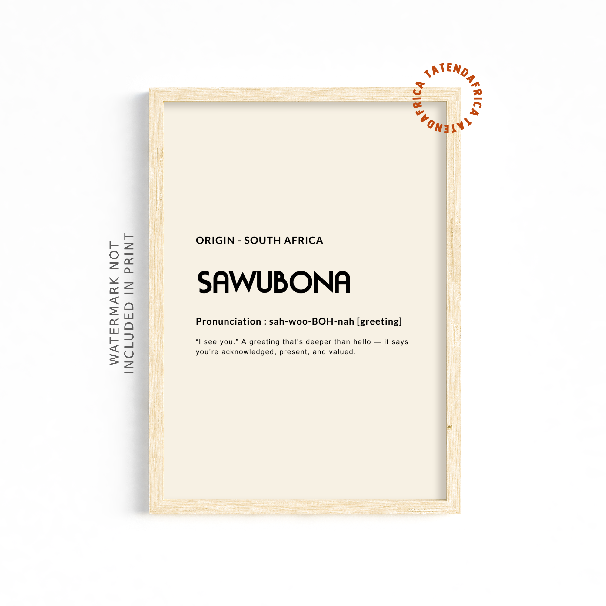Sawubona - Natural Cream