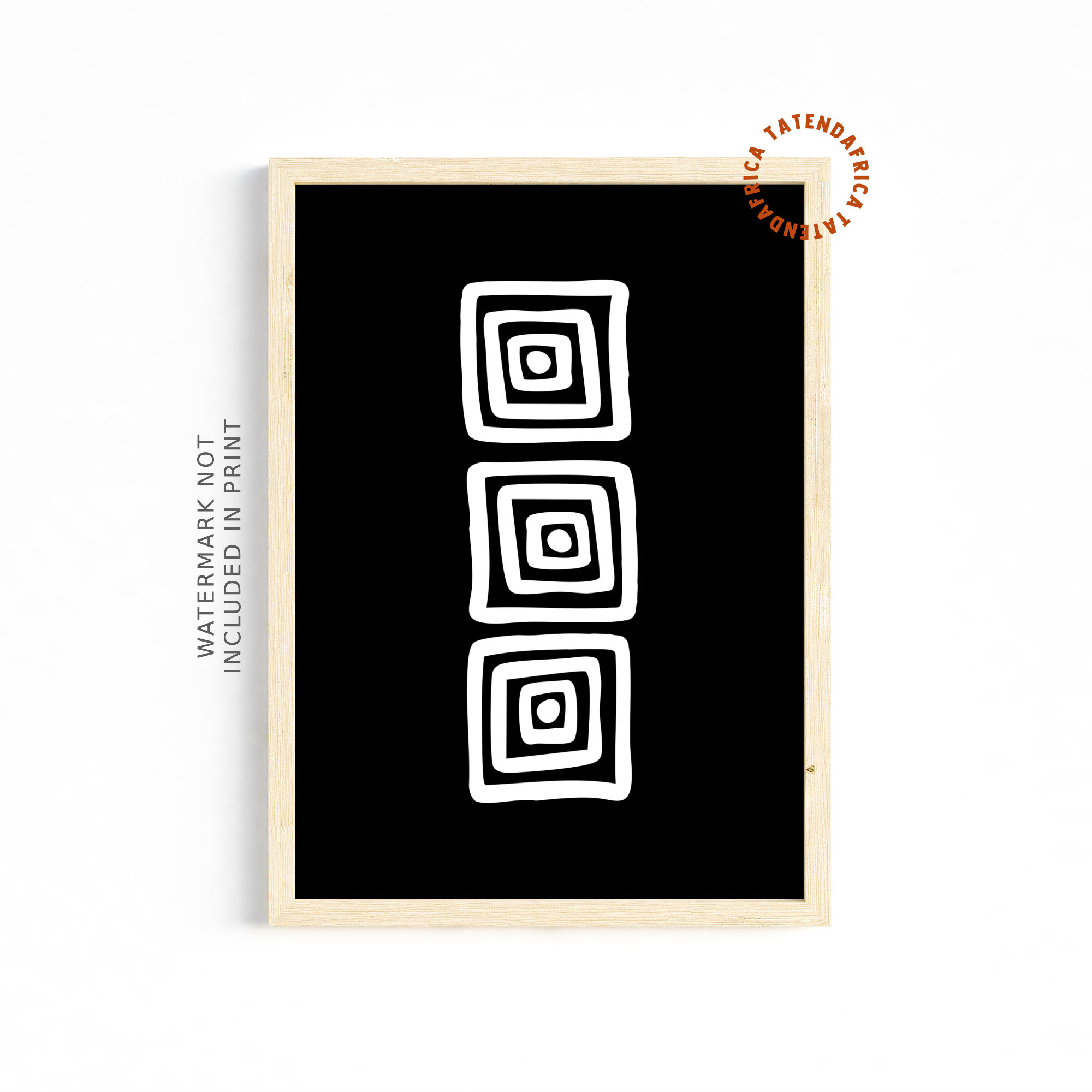 Abstract Twirl - Monochrome Black