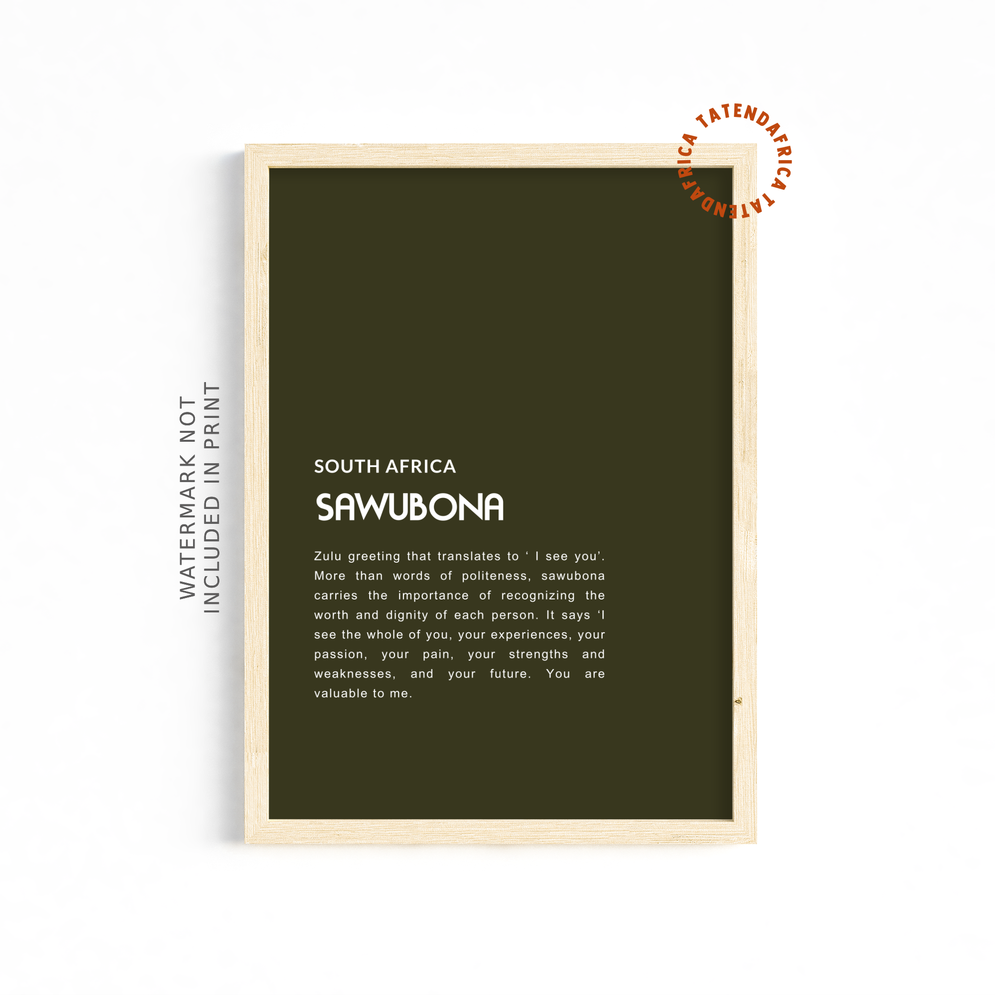 Sawubona - Olive Green
