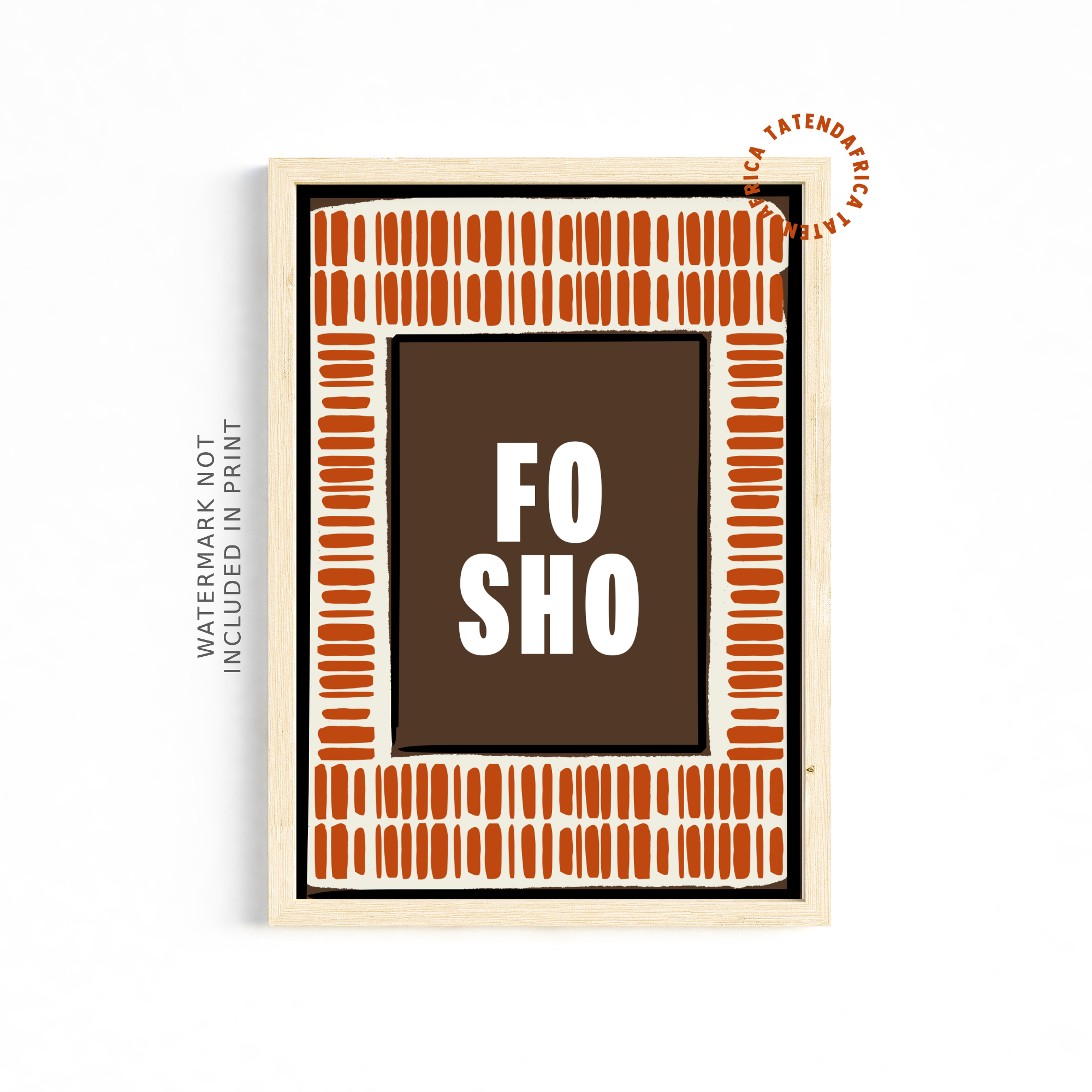 Fo Sho - Brown Orange Geometric