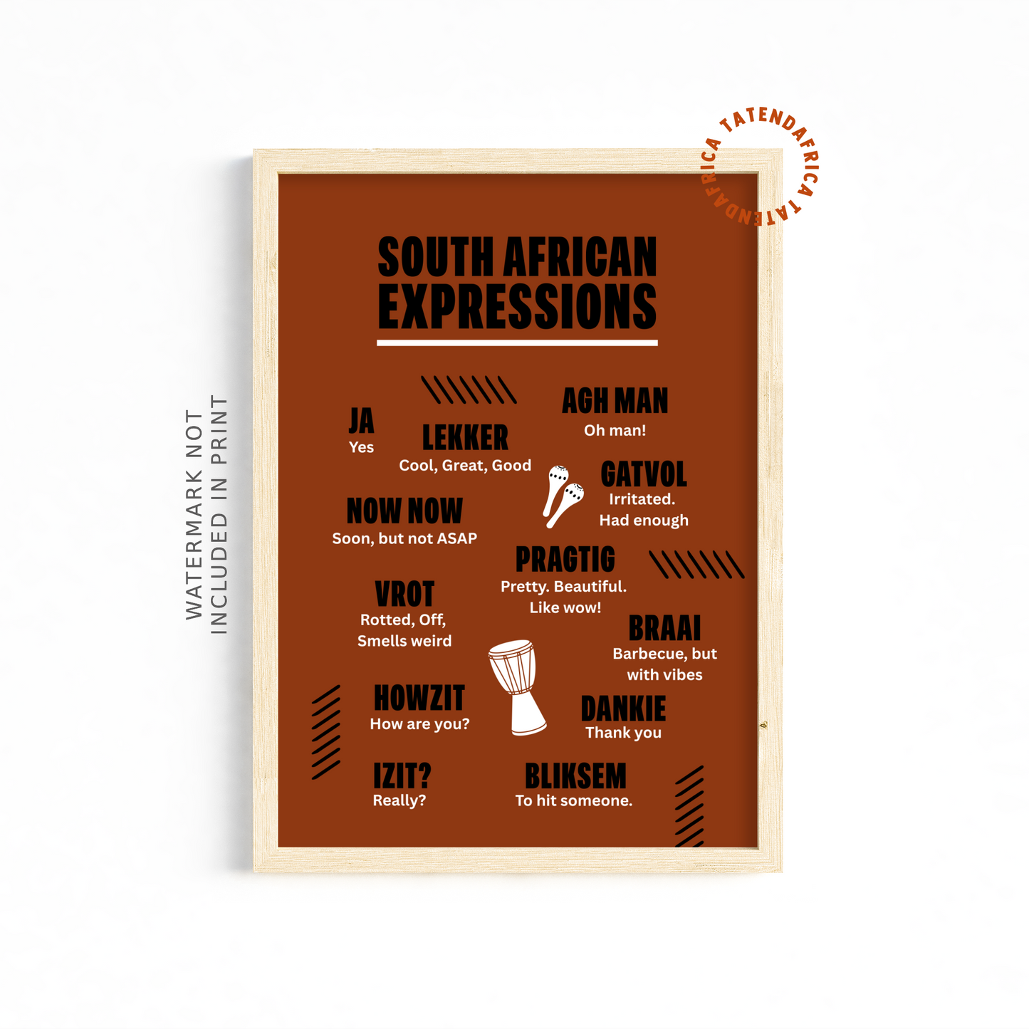 South African Expressions - Crimson