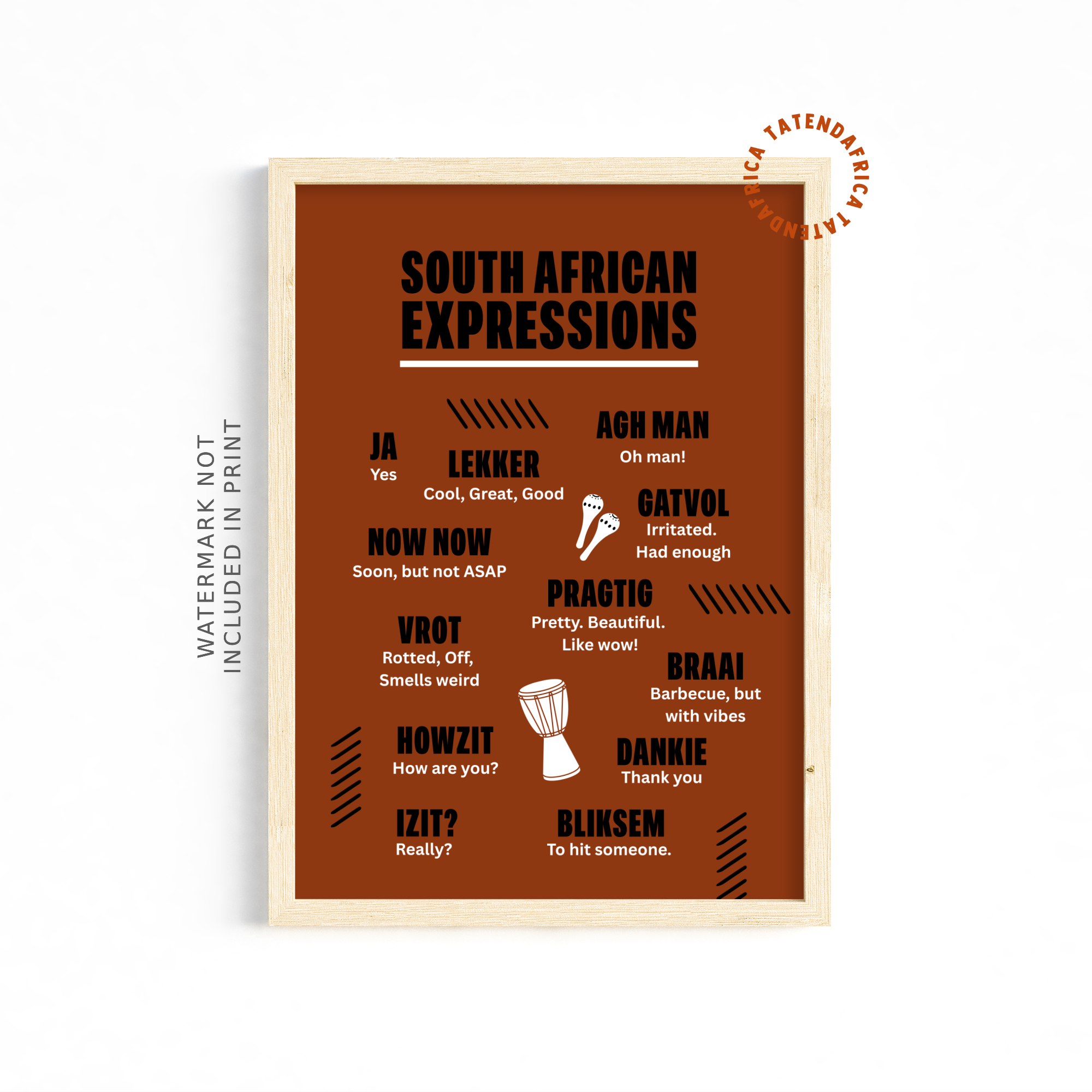 South African Expressions - Crimson