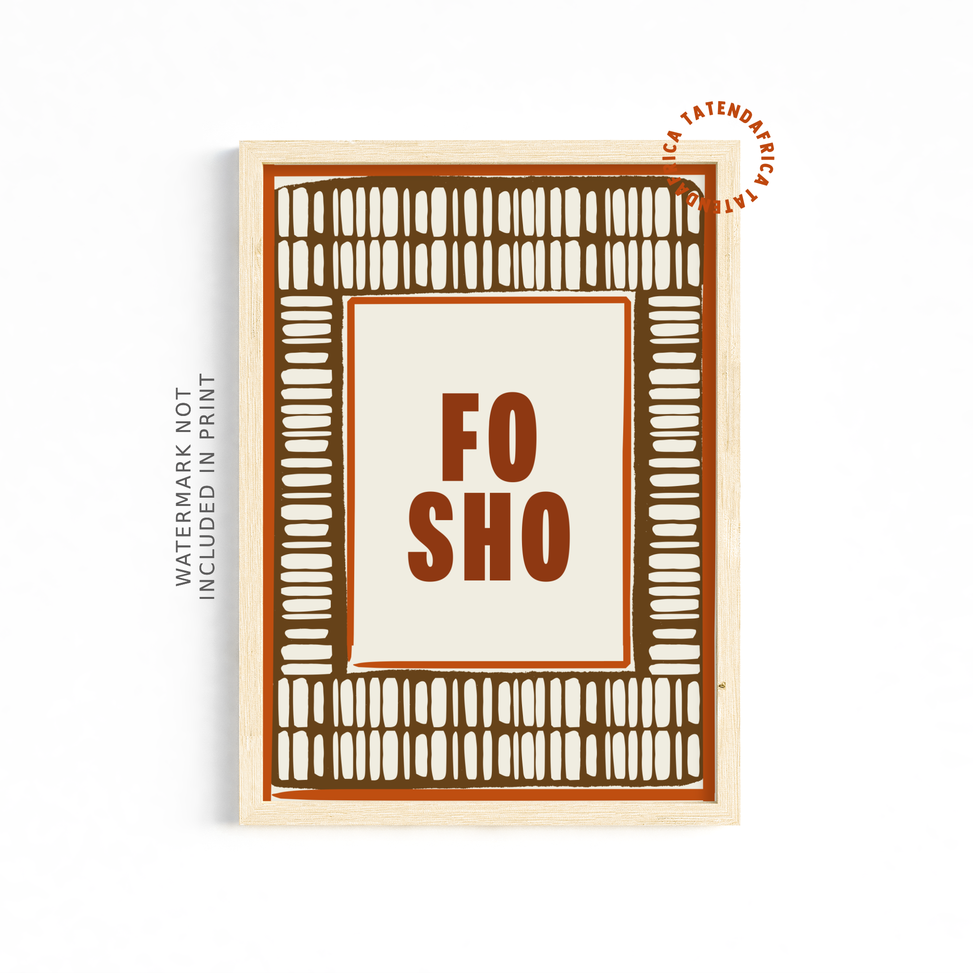 Fo Sho - Burnt Orange Brown Geometric