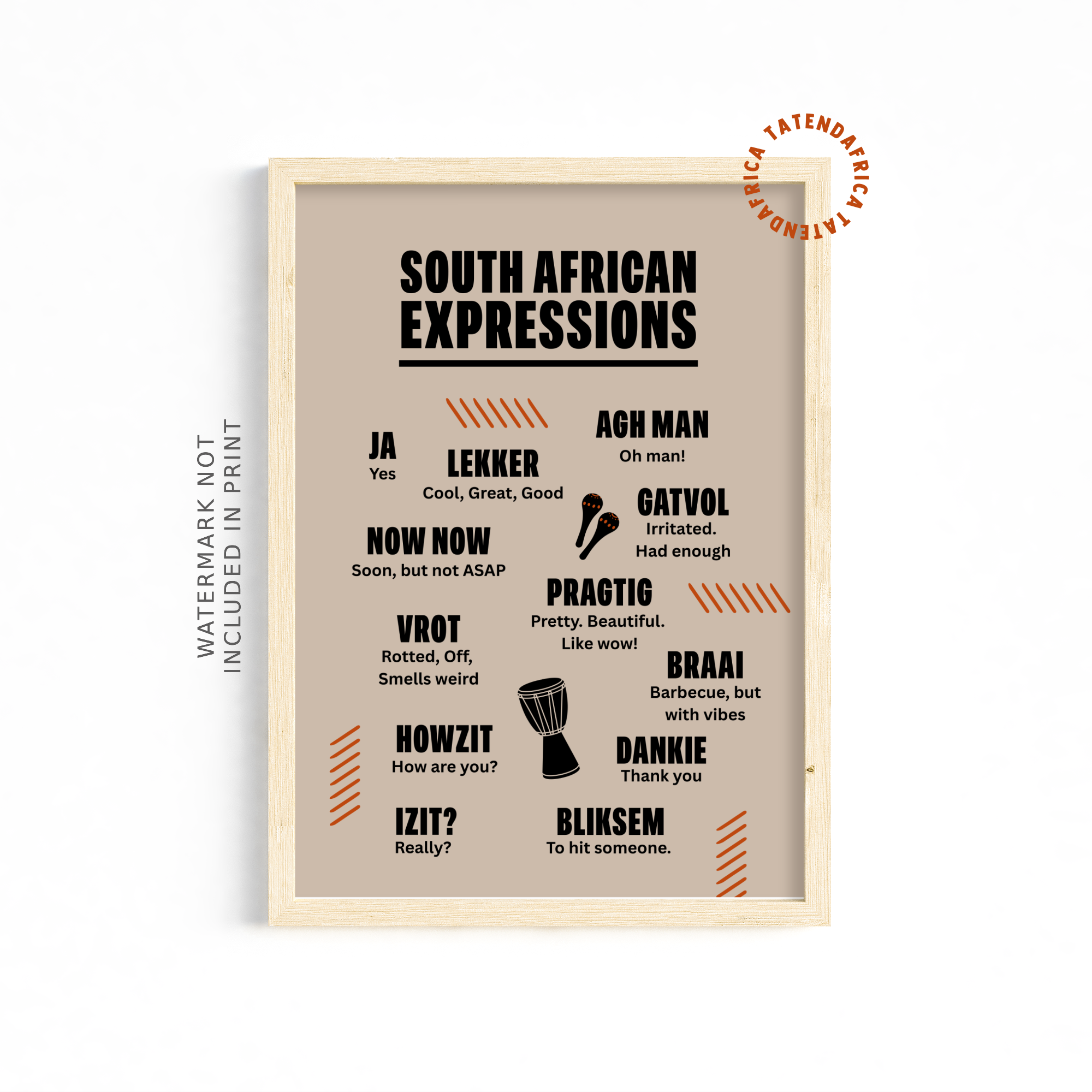 South African Expressions - Natural Brown