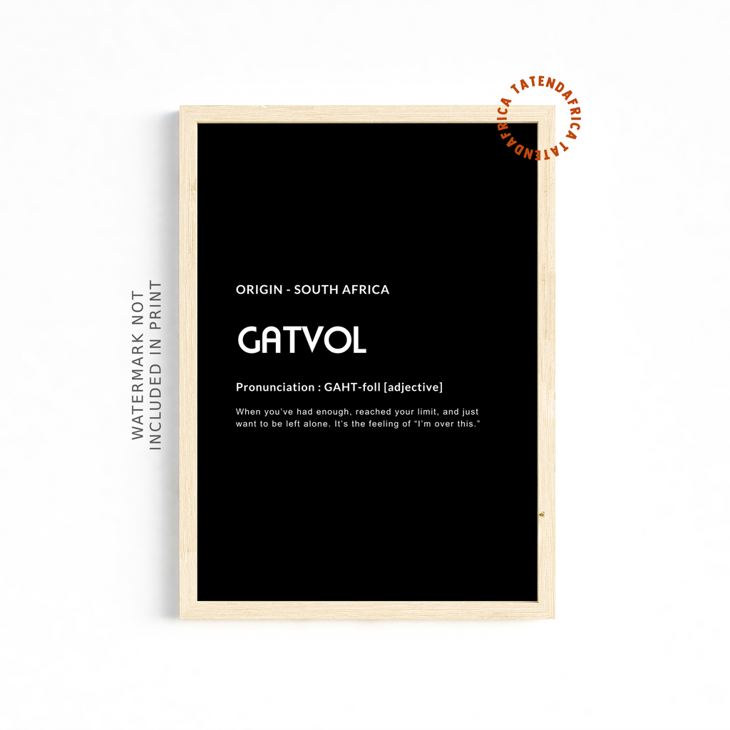 Gatvol - Monochrome Black