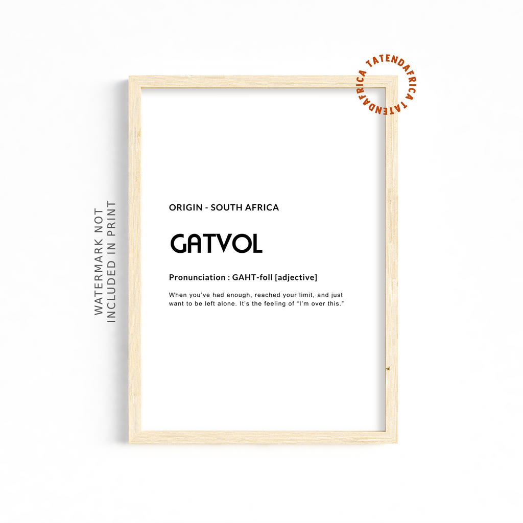 Gatvol - Monochrome White