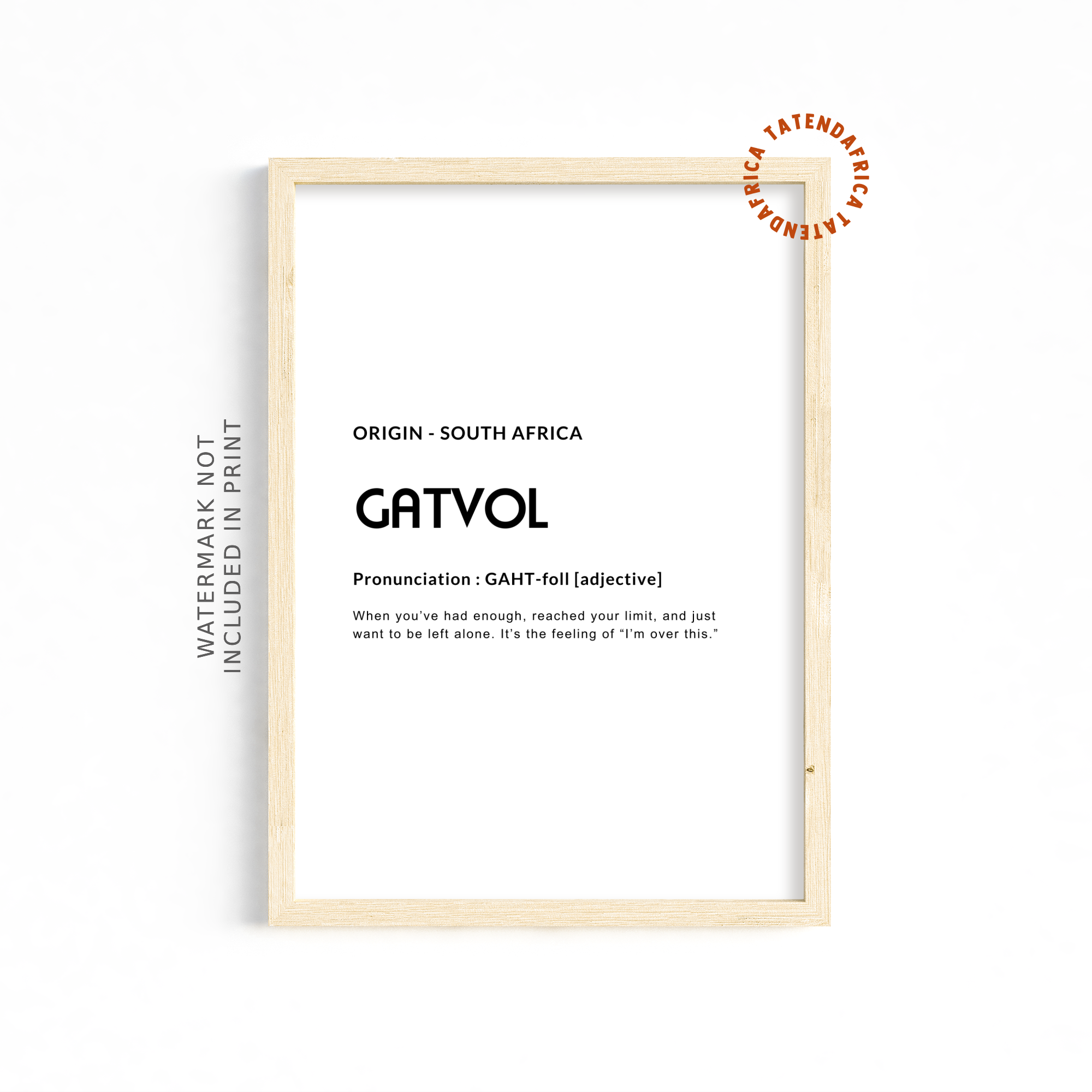 Gatvol - Monochrome White