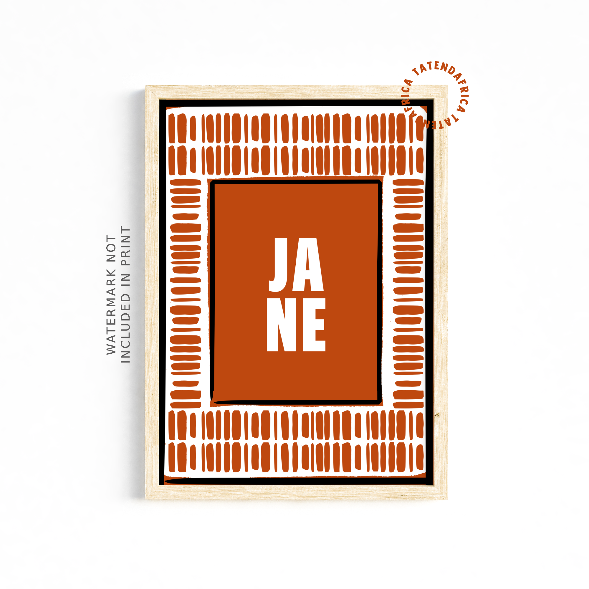 Ja Ne - Burnt Orange Geometric
