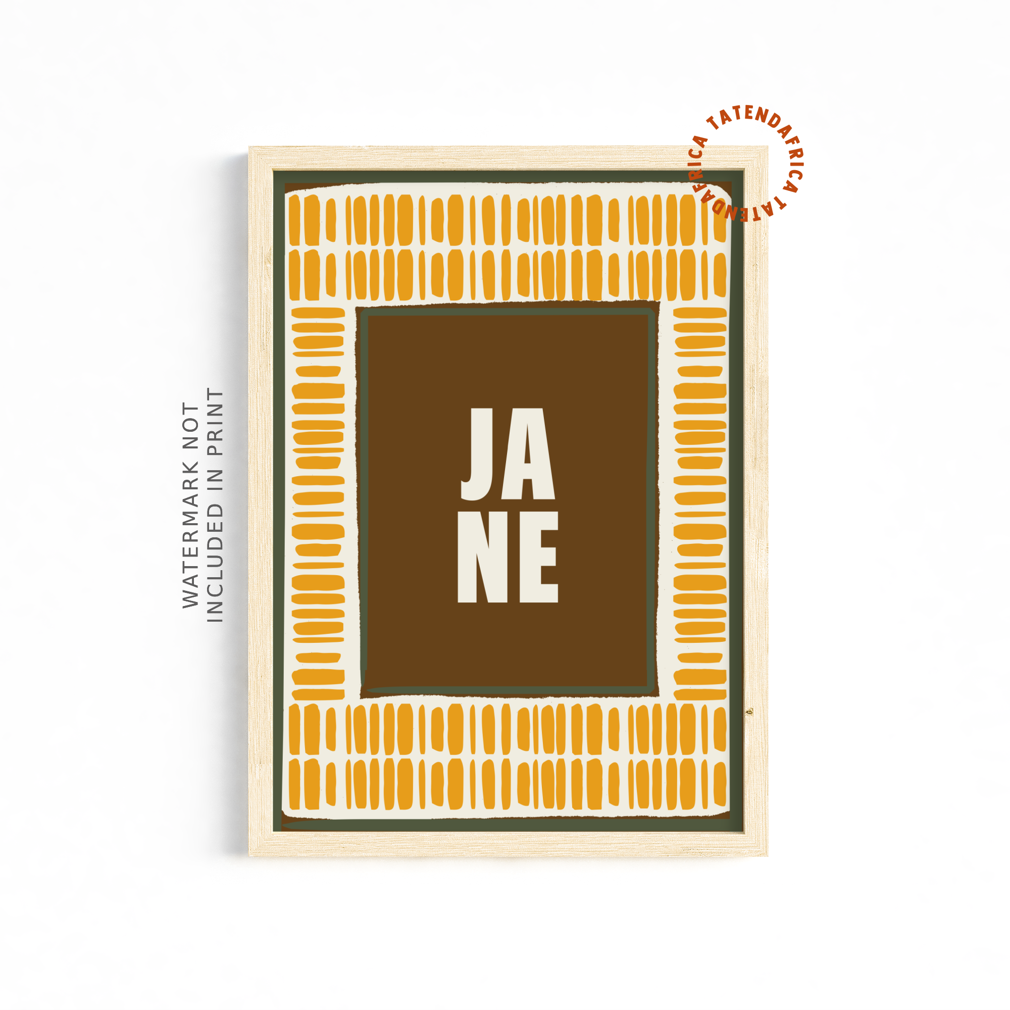 Ja Ne - Mustard Neutral Geometric