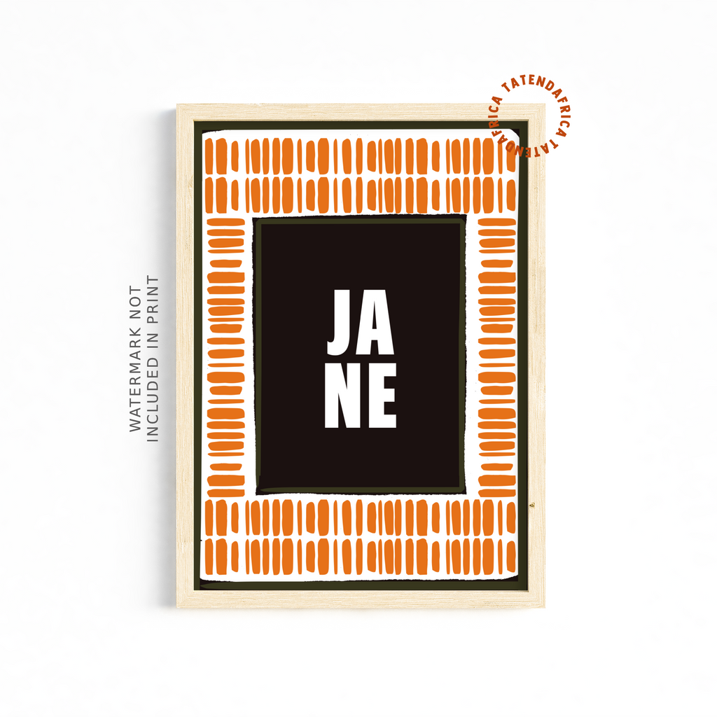 Ja Ne - Orange Black Geometric