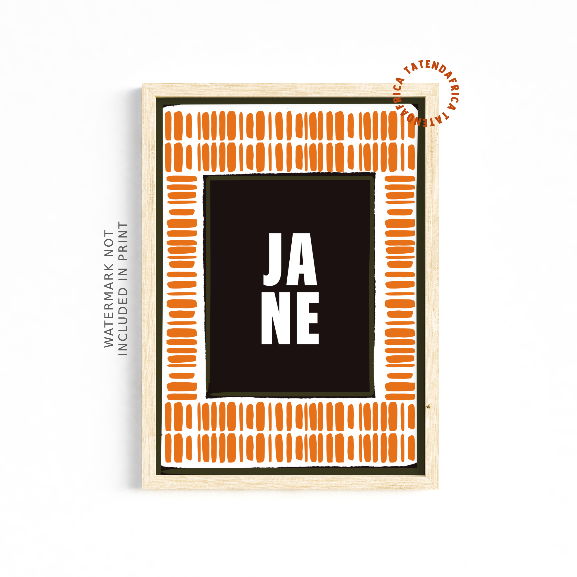 Ja Ne - Orange Black Geometric
