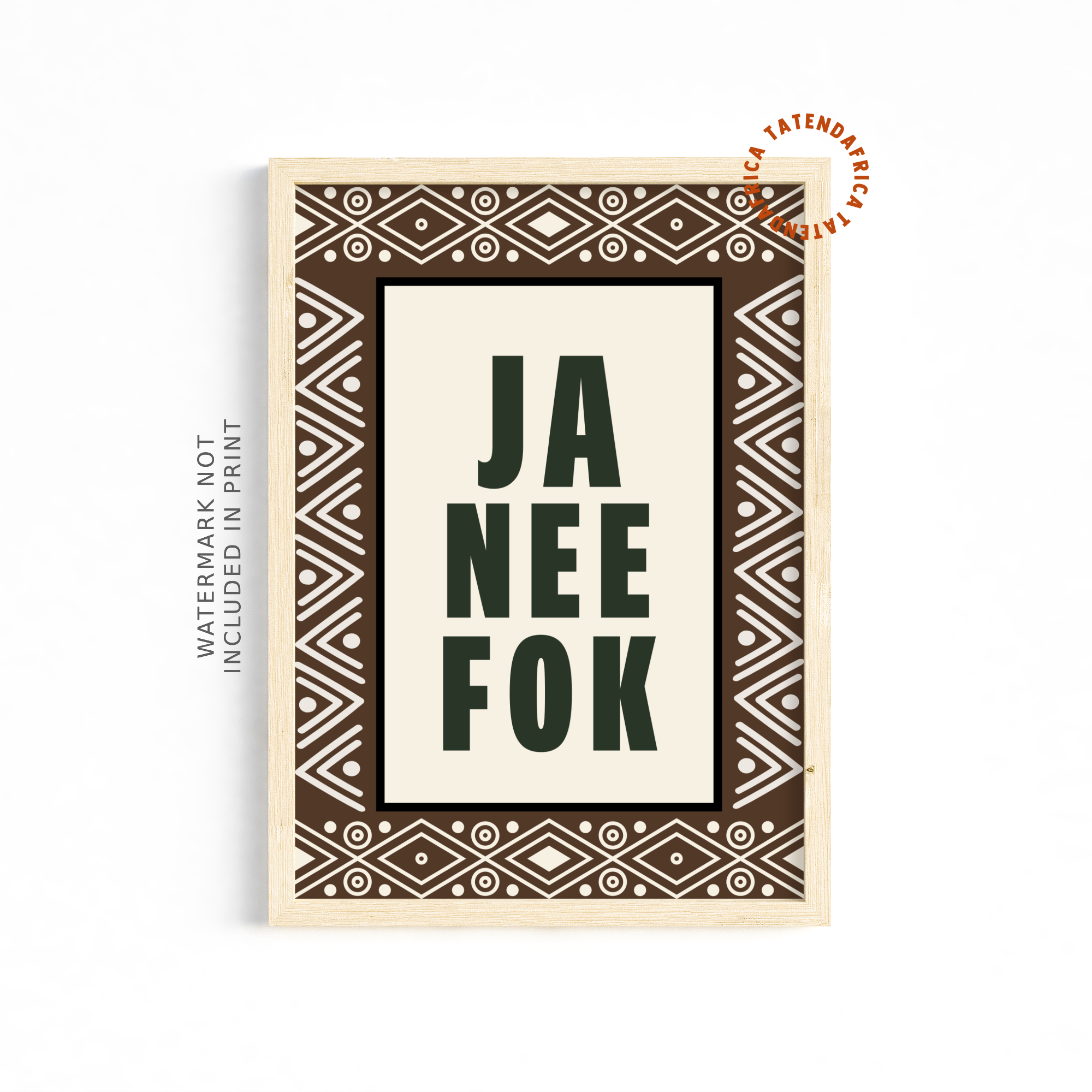 Ja Nee Fok - Brown Geometric