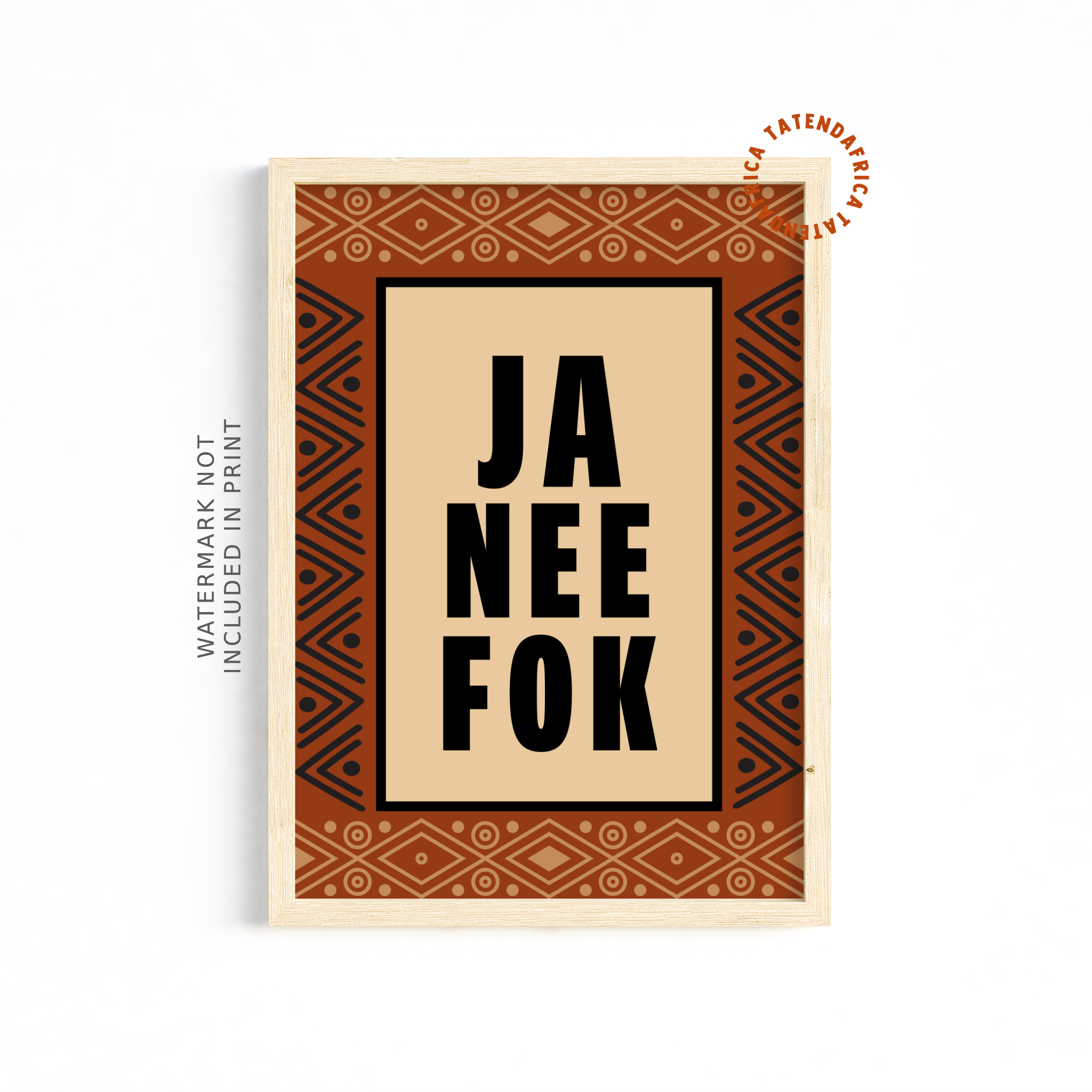 Ja Nee Fok - Crimson Neutral Geometric
