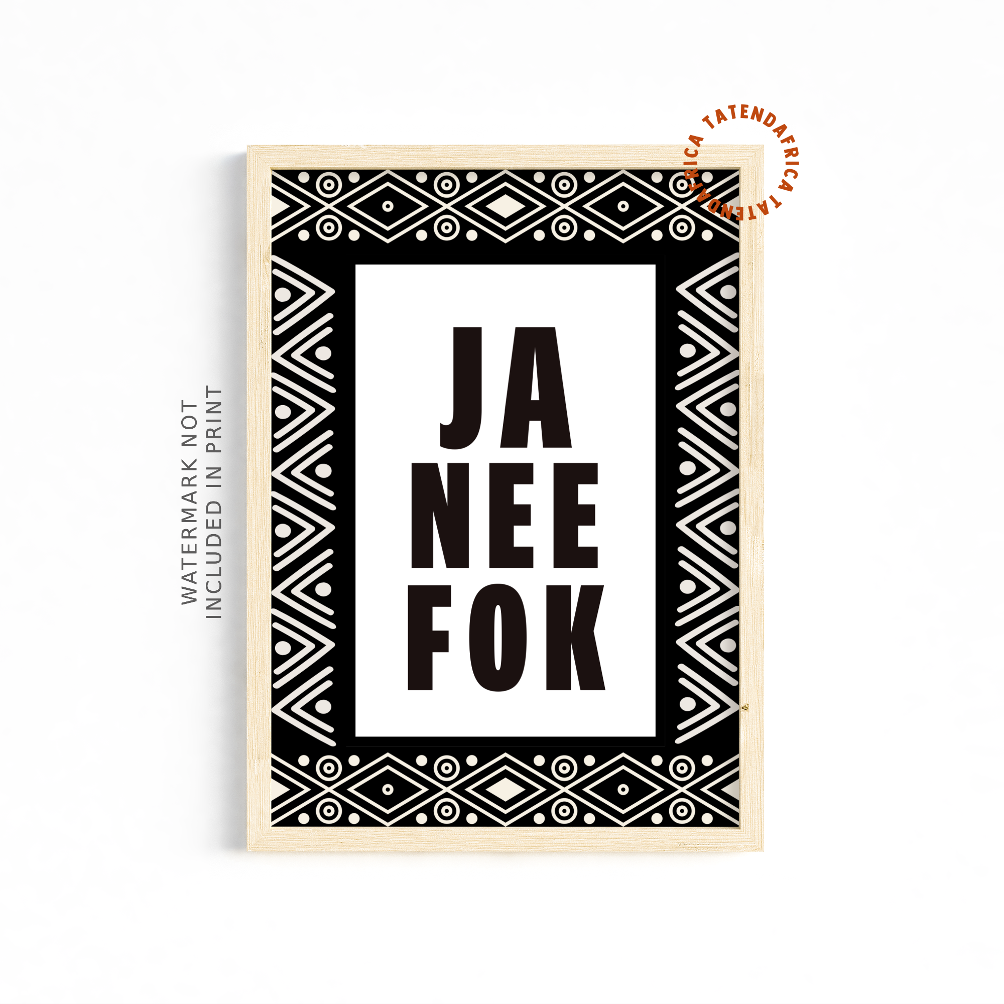 Ja Nee Fok - Monochrome Black Geometric