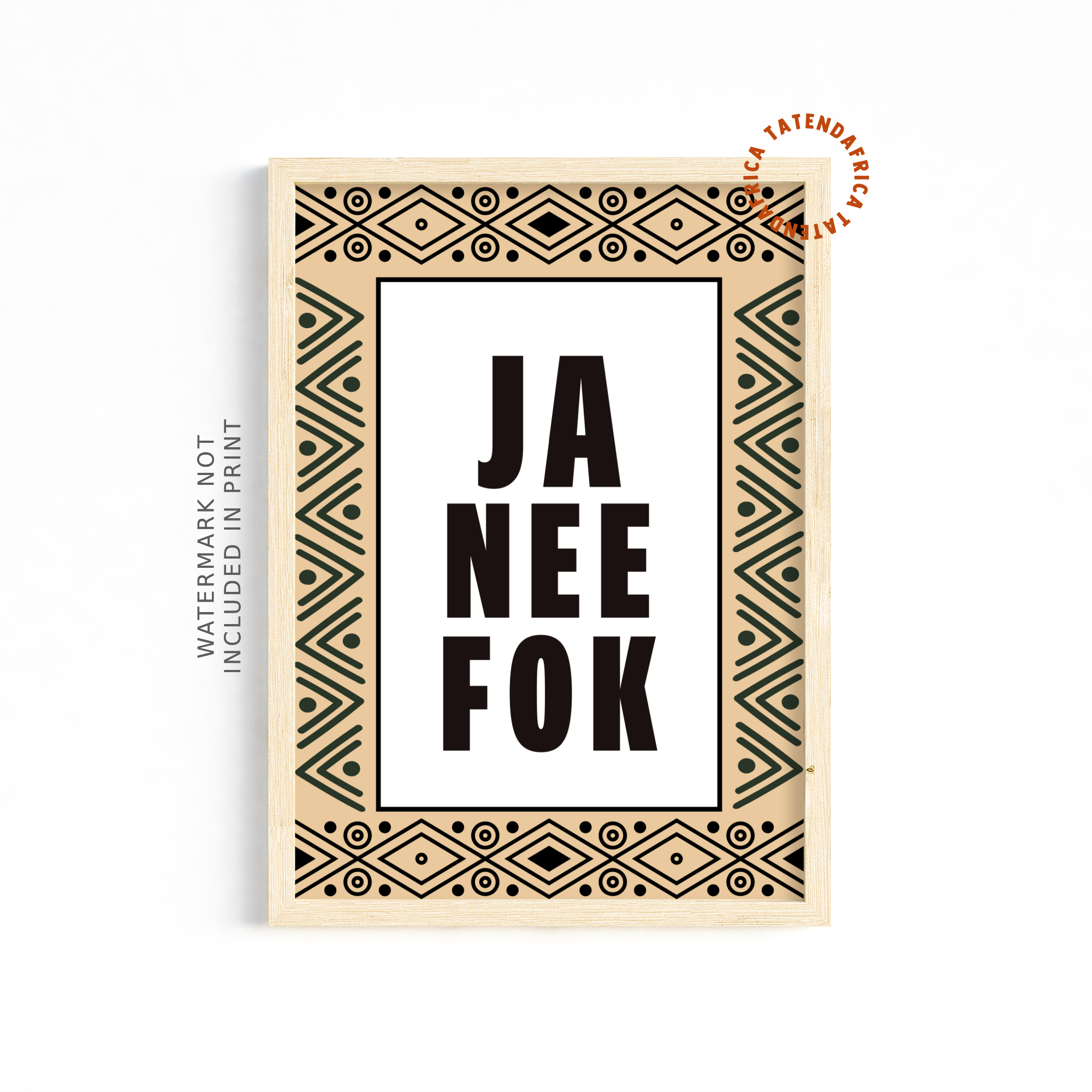 Ja Nee Fok - Neutral Custard Geometric