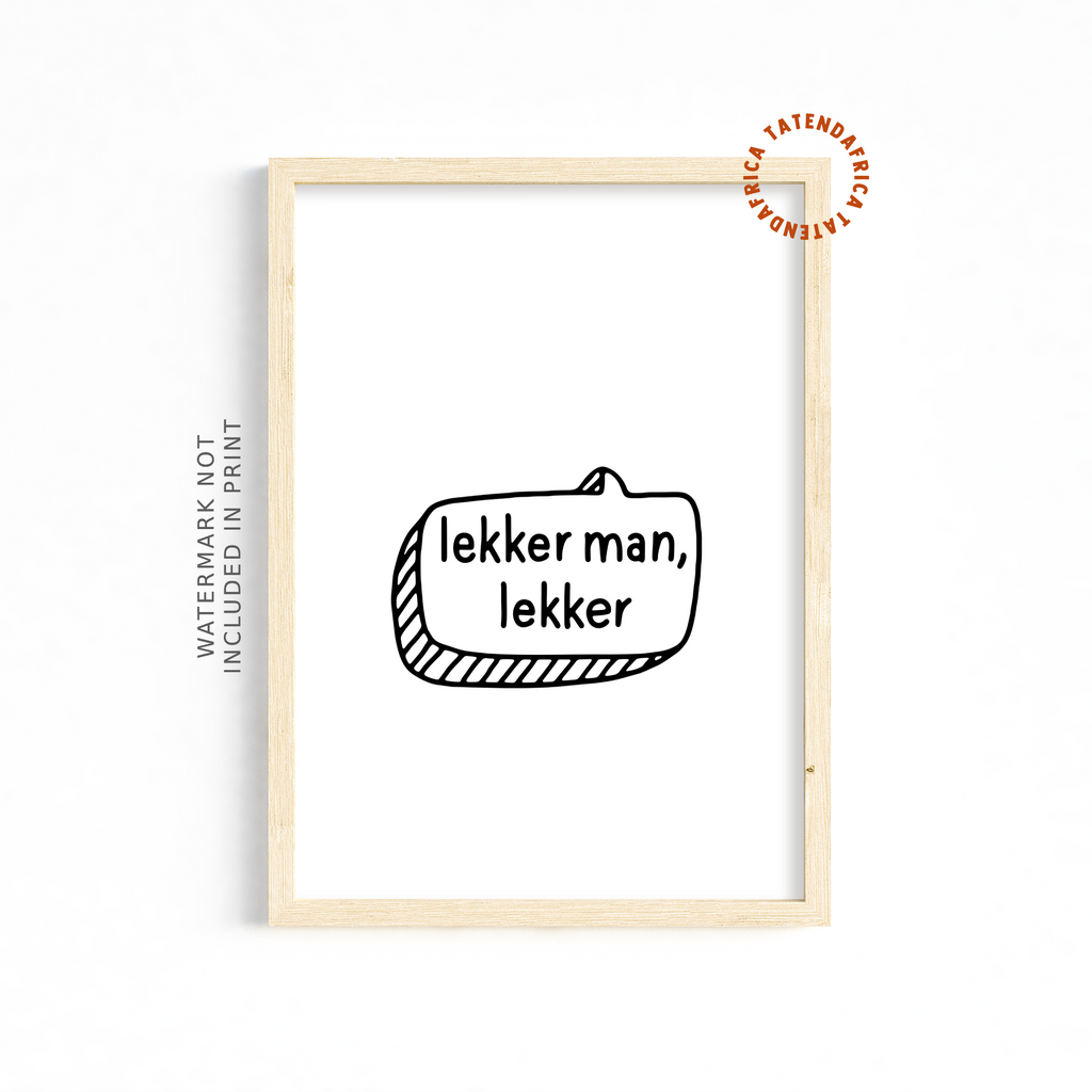 Lekker Man - Monochrome White