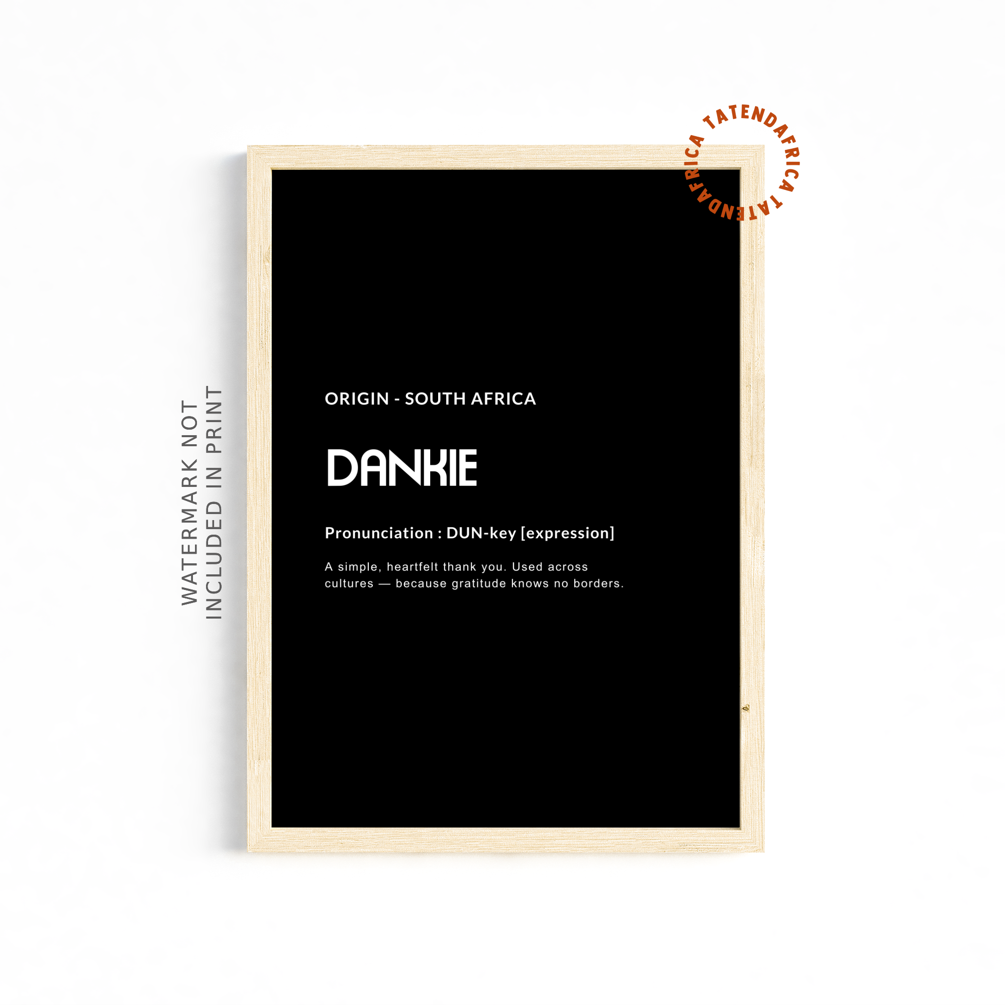 Dankie - Monochrome Black