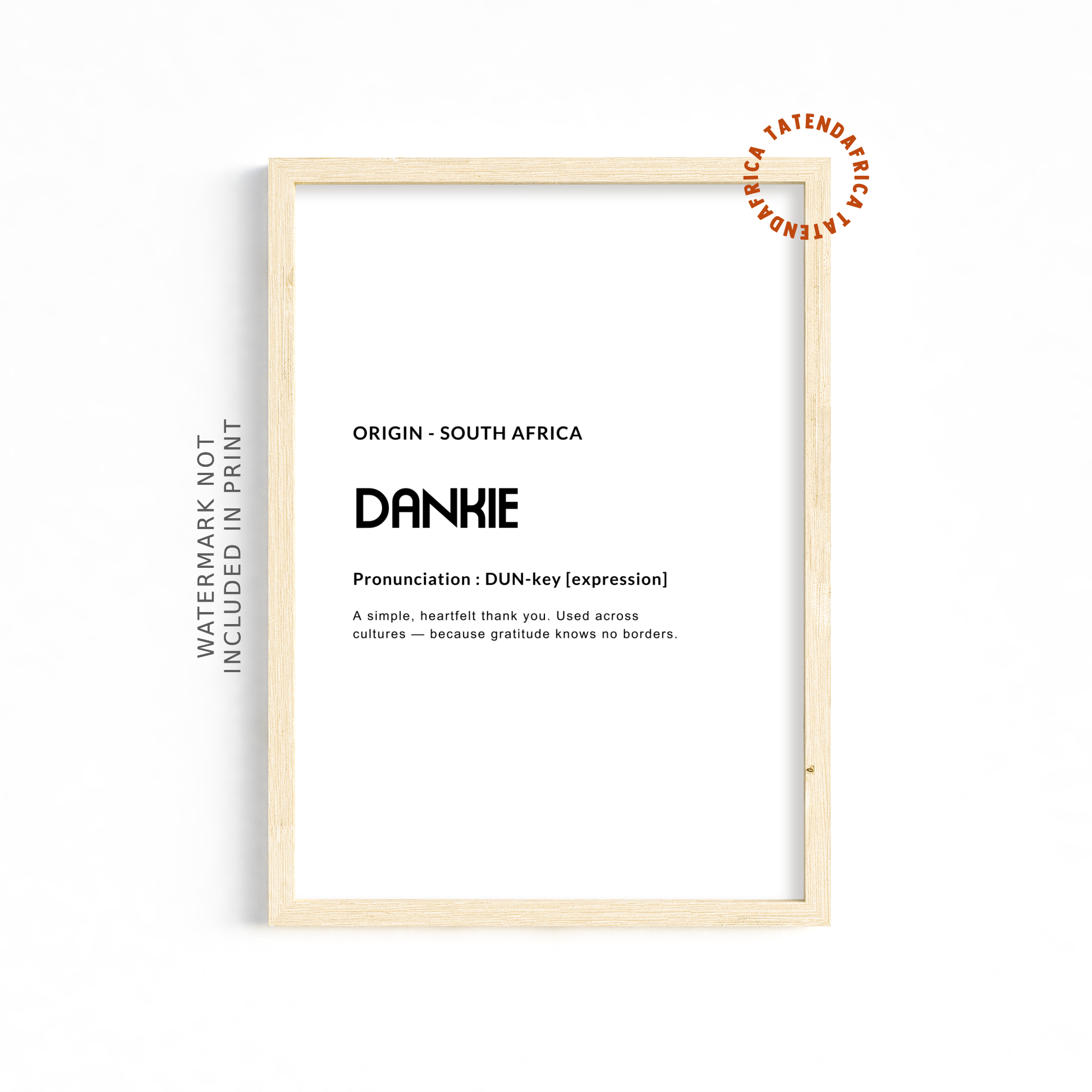 Dankie - Monochrome White