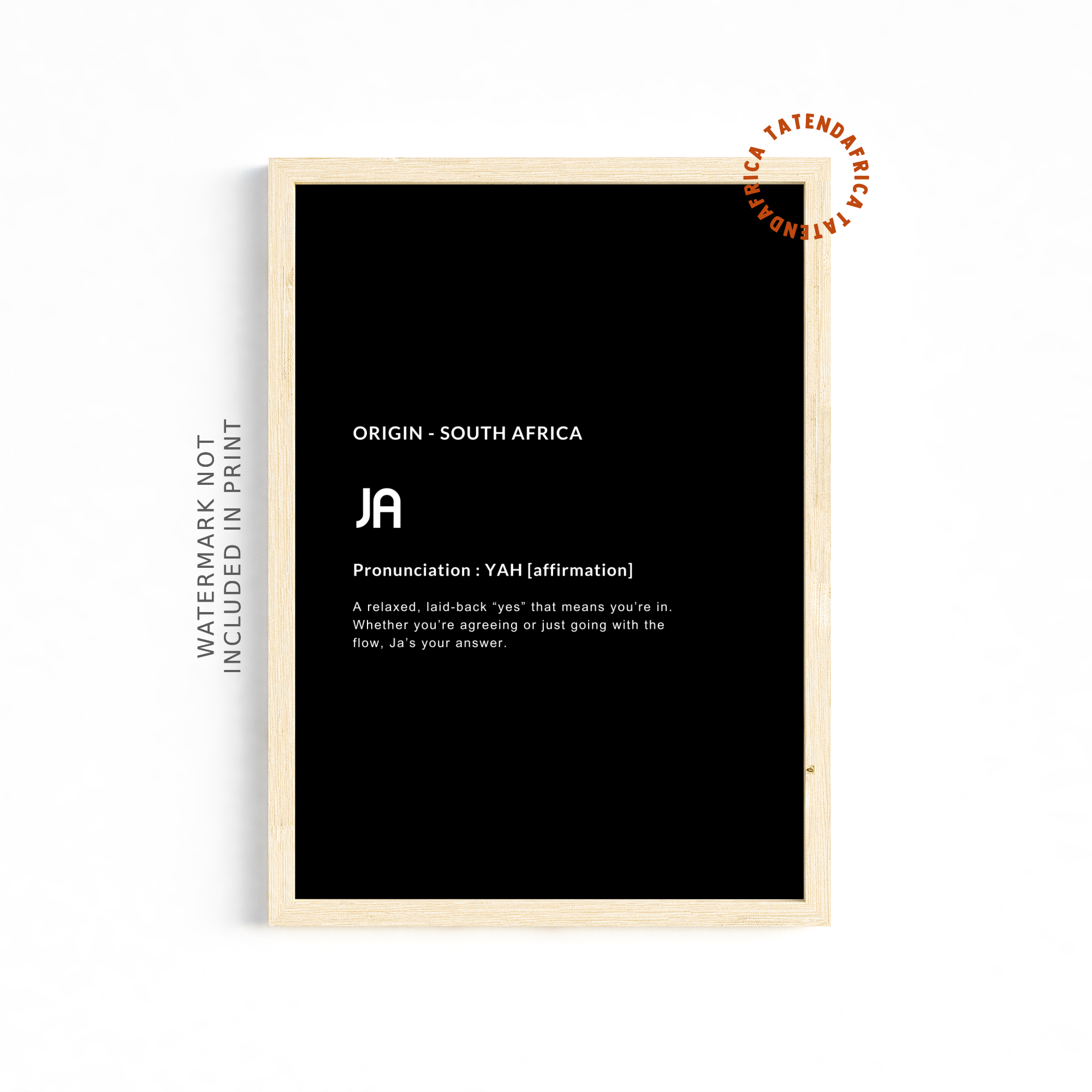 Ja - Monochrome Black