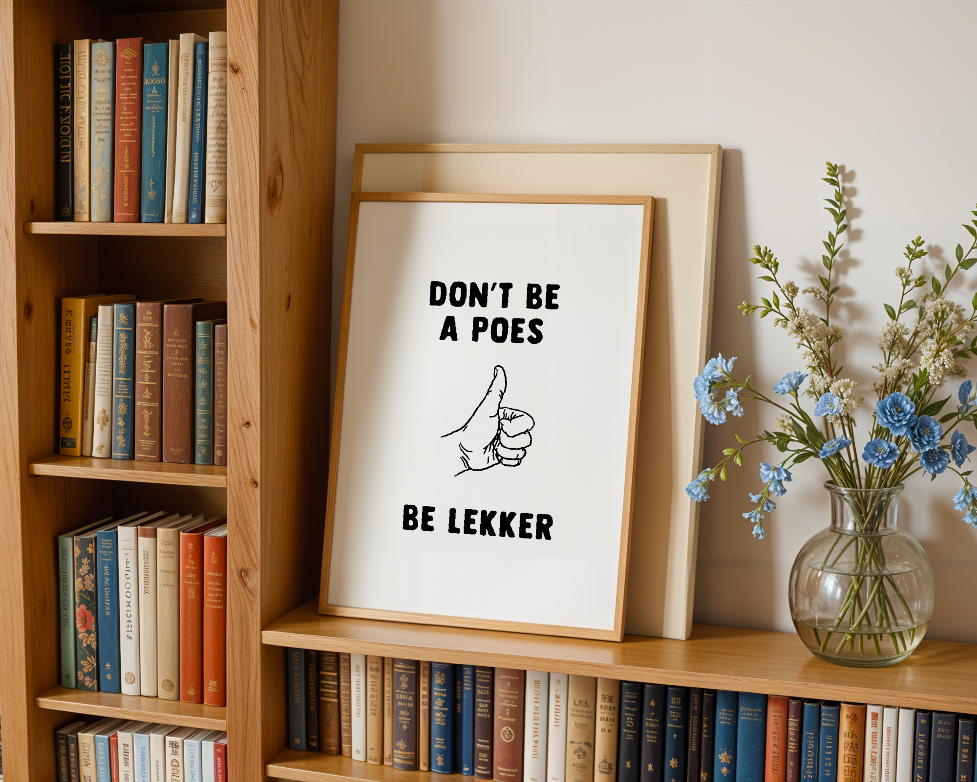Don't Be a Poes, Be Lekker - Monochrome White