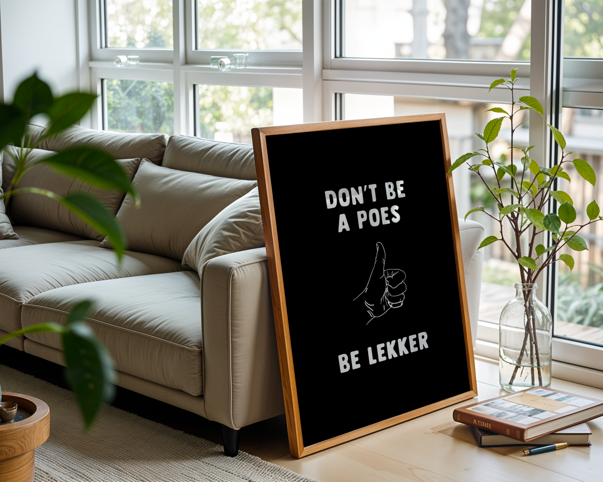 Don't Be a Poes, Be Lekker - Monochrome Black