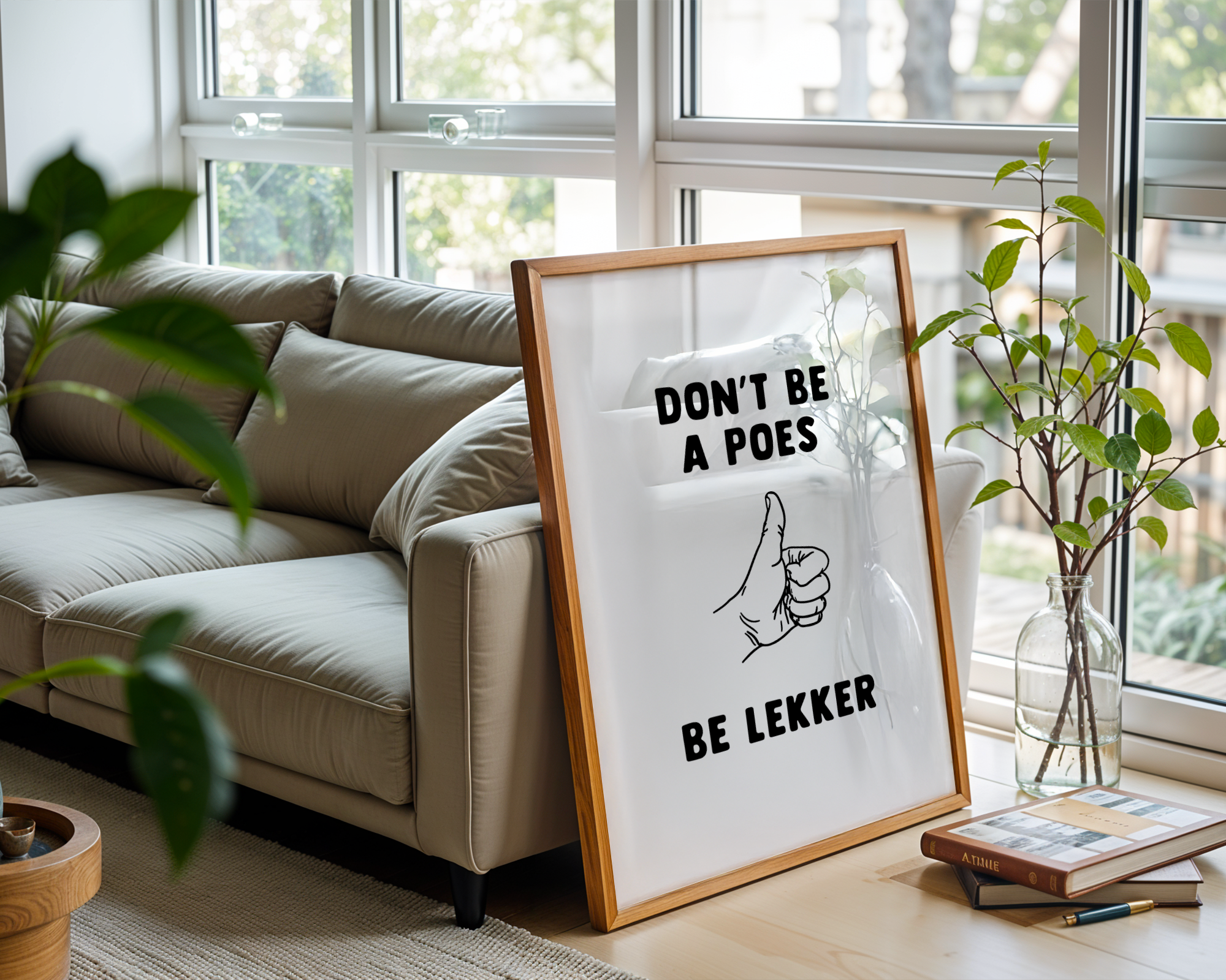 Don't Be a Poes, Be Lekker - Monochrome White