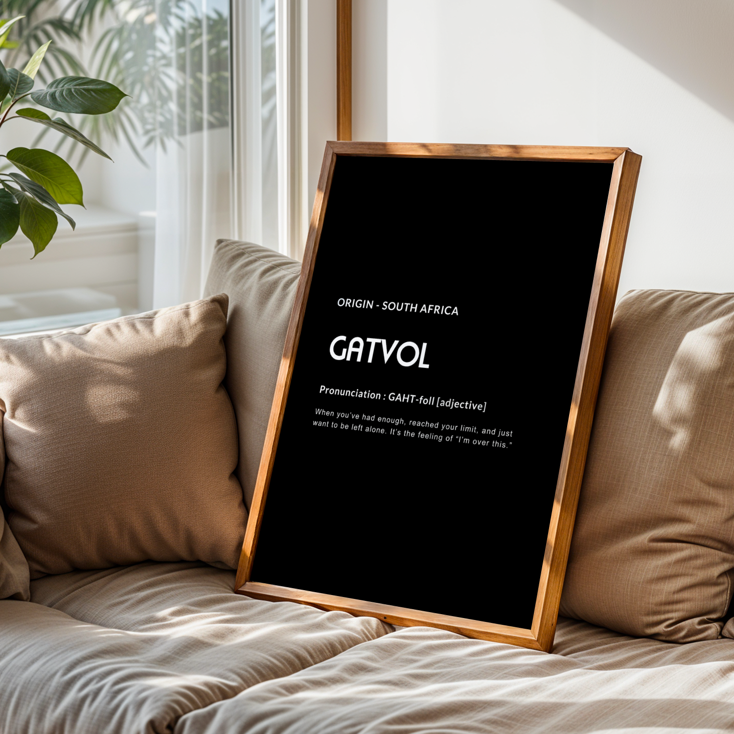 Gatvol - Monochrome Black