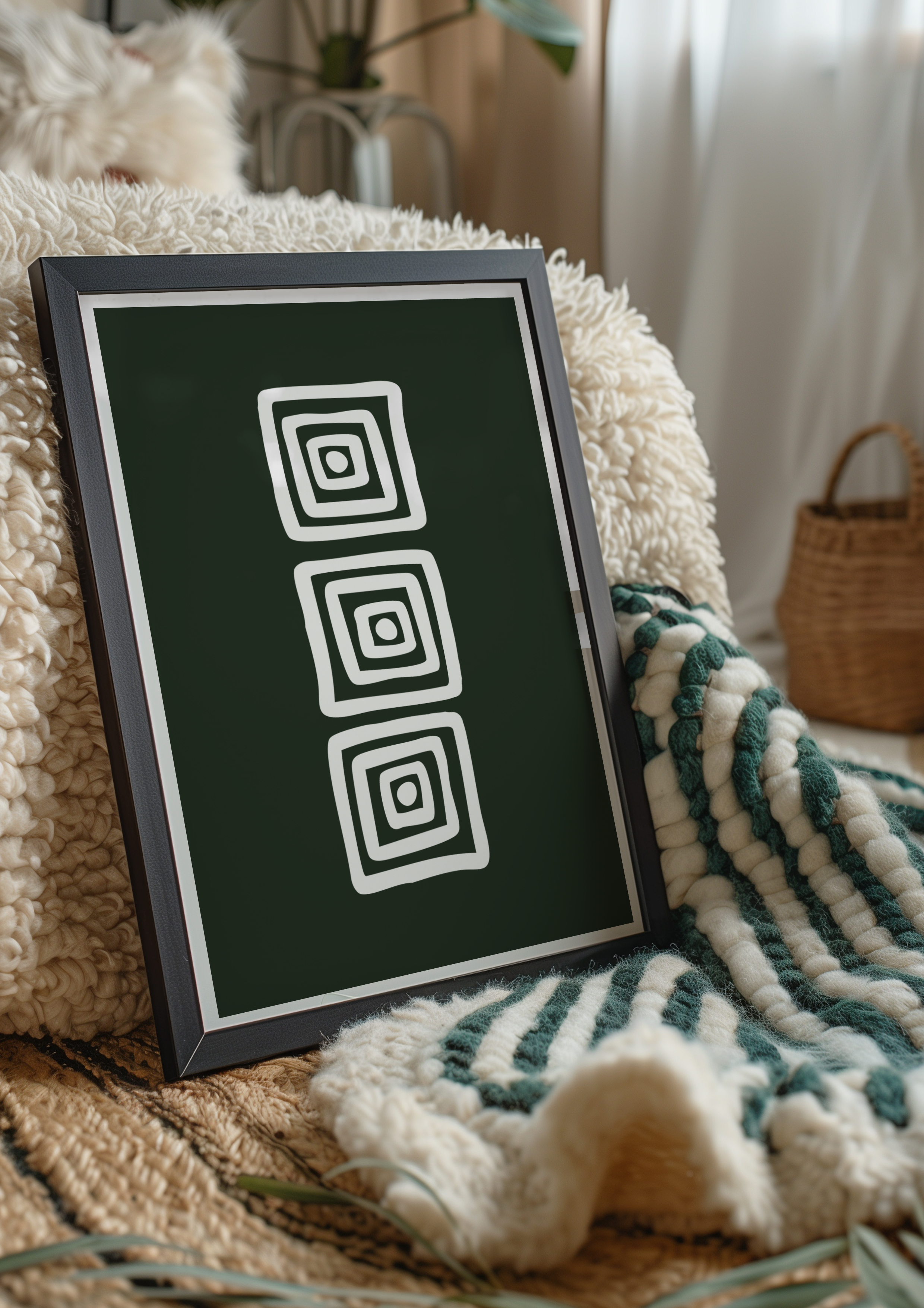 Abstract Twirl - Forest Green